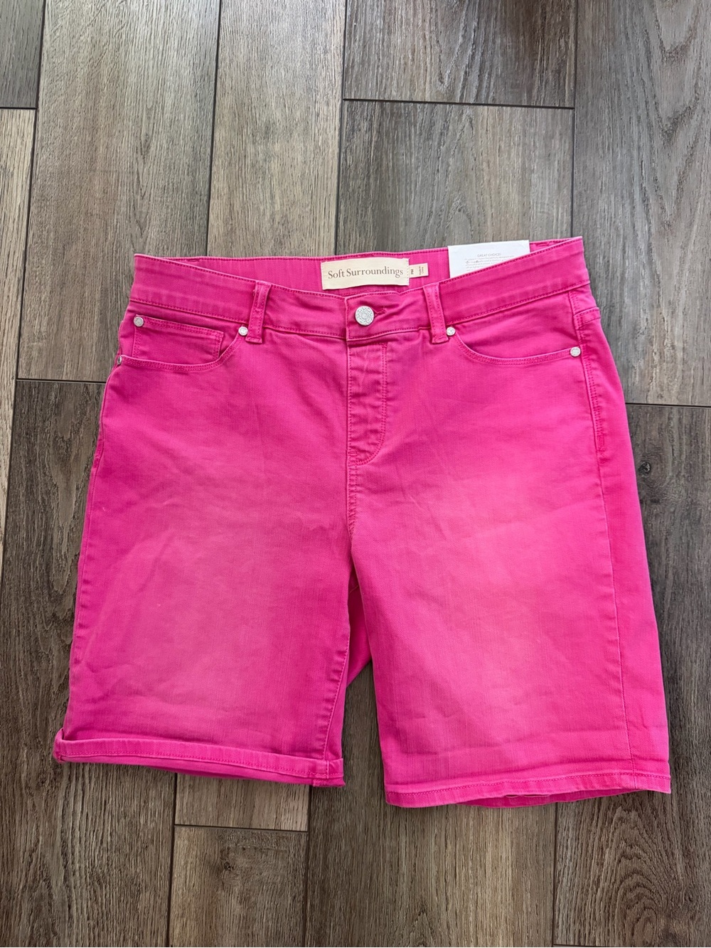 Soft Surroundings Women’s Hot Pink Bermuda Shorts PM